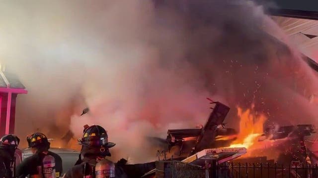 Man with knife sparks Queens house explosion, injures officers, remains unaccounted for