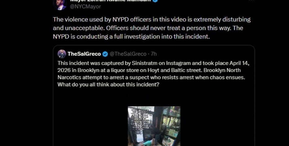 NYPD officers' violent arrest caught on video; Mamdani calls it 'extremely disturbing'