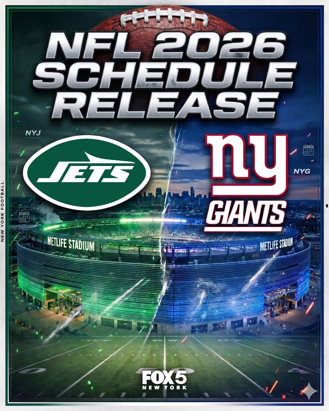 Giants, Jets release official 2026 NFL season schedules
