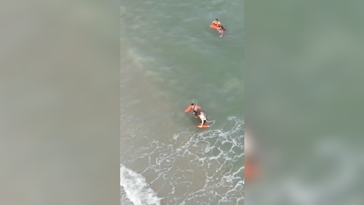 FDNY drone helps rescue swimmers in distress off Rockaway Beach after lifeguards leave