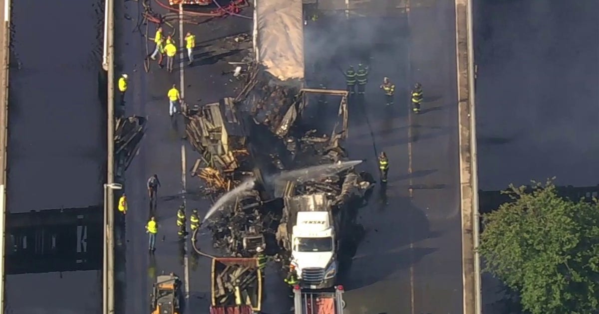 Fiery multi-tractor trailer crash causes major delays on NJ Turnpike