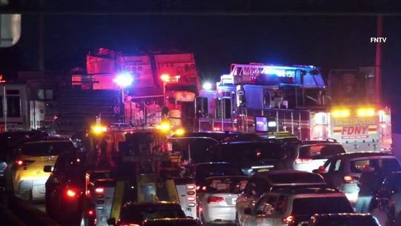 2 dead, 18 injured after coach bus crosses median on Long Island Expressway in Queens