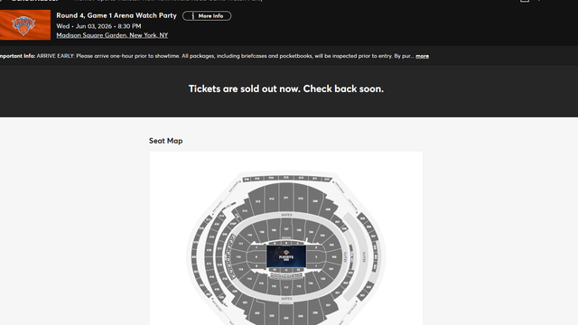 Knicks Game 1 watch party at MSG sold out in 1 hour: List of other official watch parties