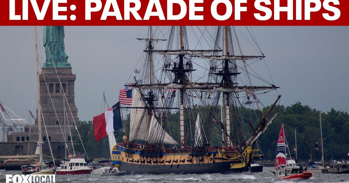 AO VIVO: Navios desfilam no East River de Nova York como parte do Sail4th 250
