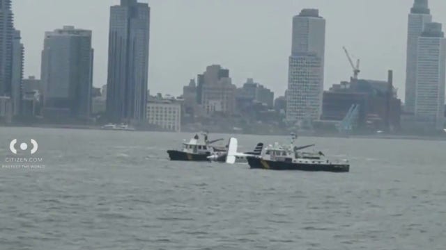 Seaplane makes hard landing in East River; all occupants rescued