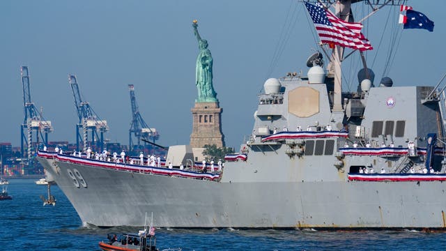 NYC July 4th Parade of Ships in Hudson River for America250