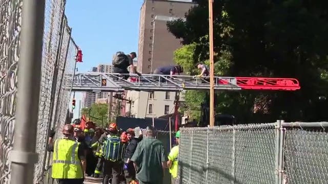 MTA construction worker rescued after falling into 10-foot trench