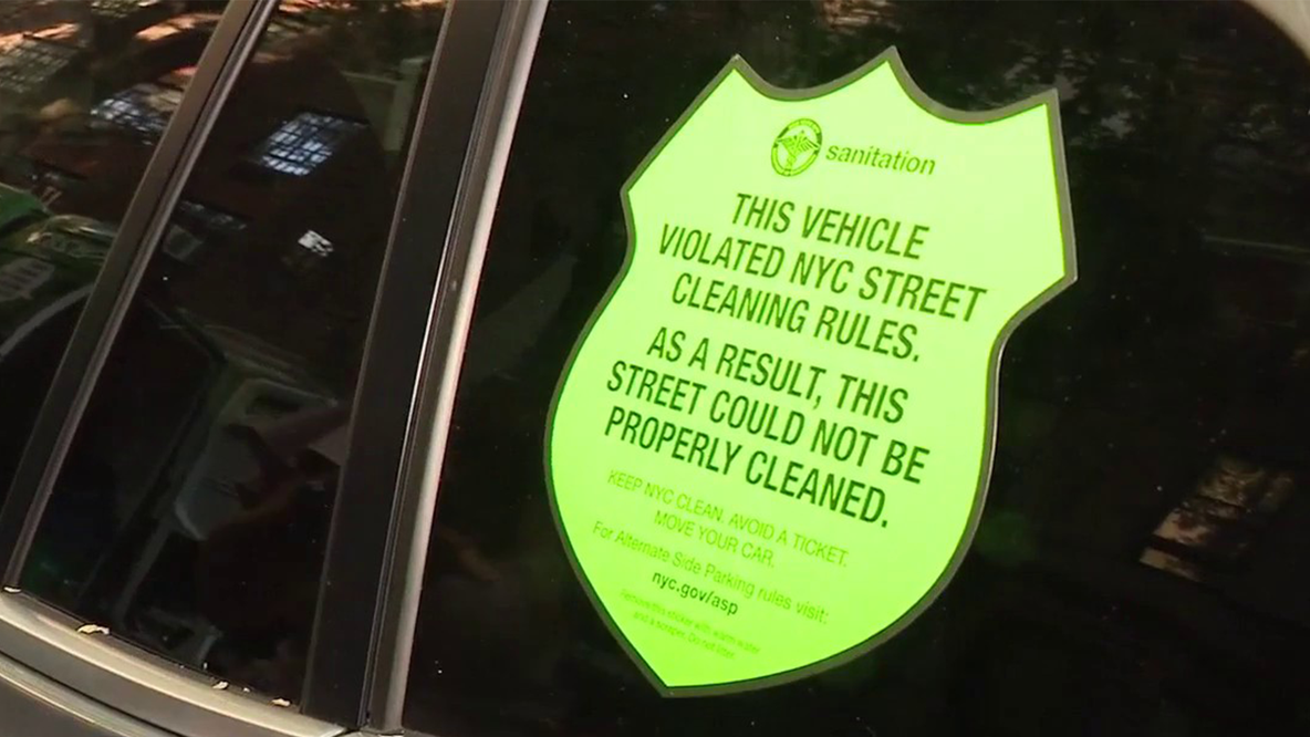 NYC brings back bright green stickers for alternate side parking violations