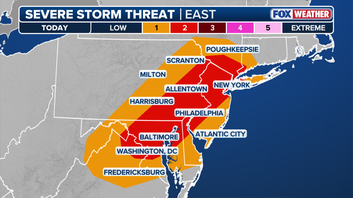 Severe thunderstorms in NYC area, flooding possible, heat advisory continues