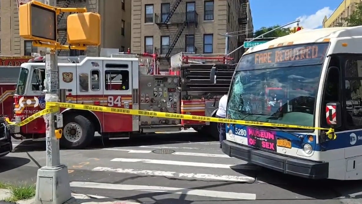 19 hospitalized following collision between FDNY truck and MTA bus in the Bronx