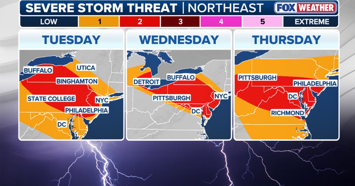 NYC, NJ face growing severe weather threat this week: Damaging winds, flooding possible