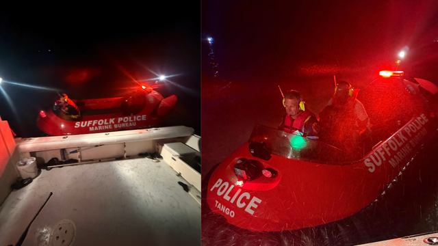 2-year-old boy and family stranded in Fire Island Inlet rescued by police Saturday night