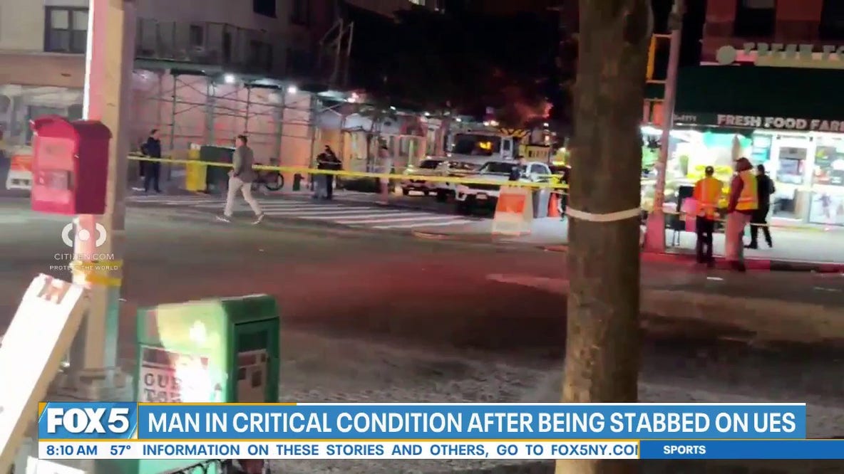 Upper East Side stabbing leaves man critically injured; 2 in custody, NYPD says