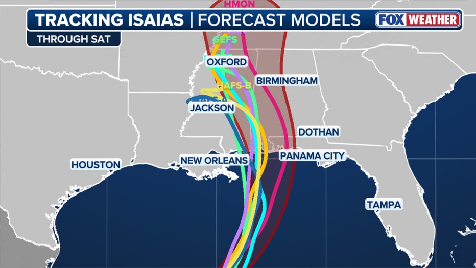 Hurricane Isaias Spaghetti. (FOX Weather)