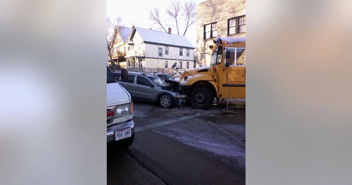 Pictures: School bus, car collide on Milwaukee's south side | FOX6 ...