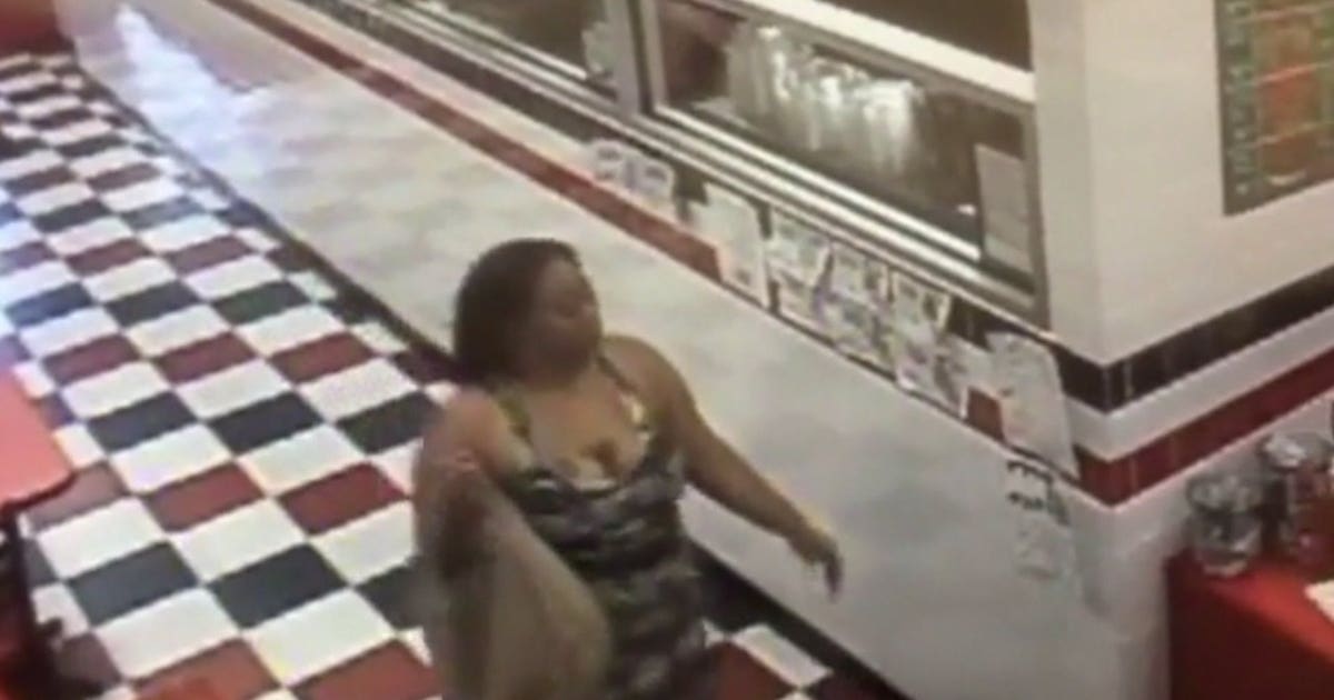 Woman caught on camera stealing donation jar from Jet's Pizza in ...