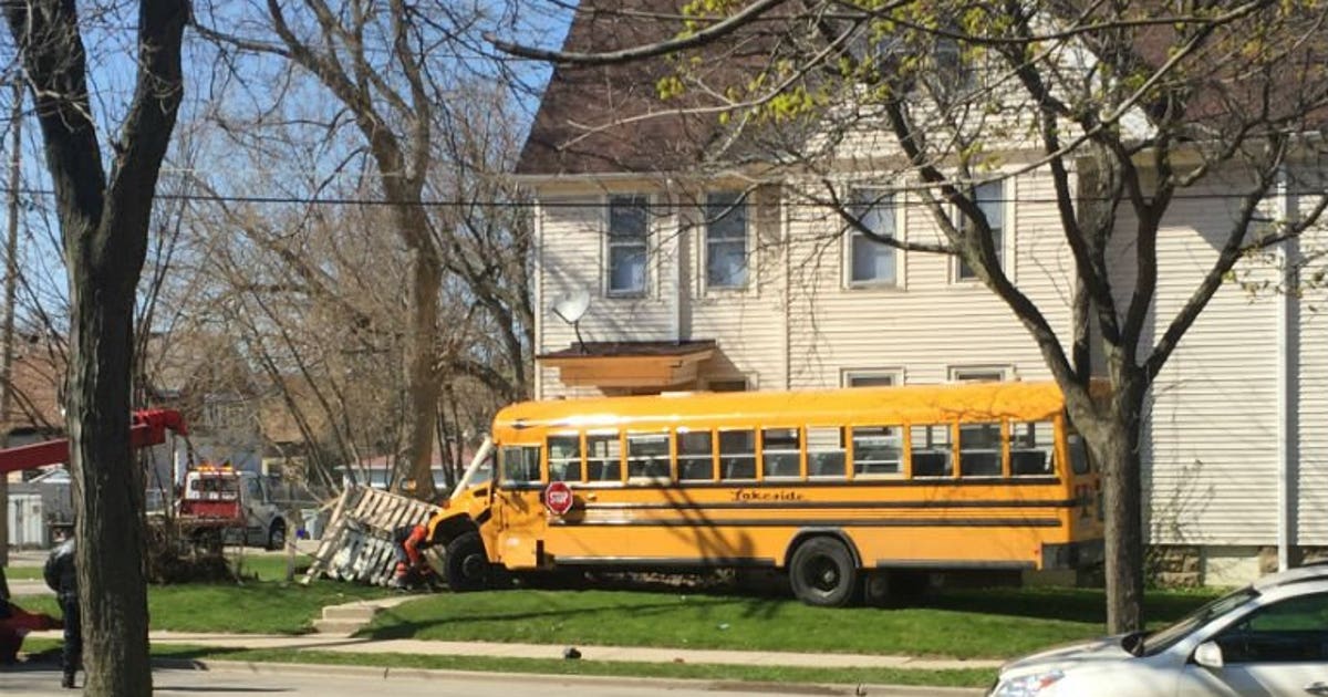 School bus crashes into porch of home near N. 1st and Nash; two taken ...
