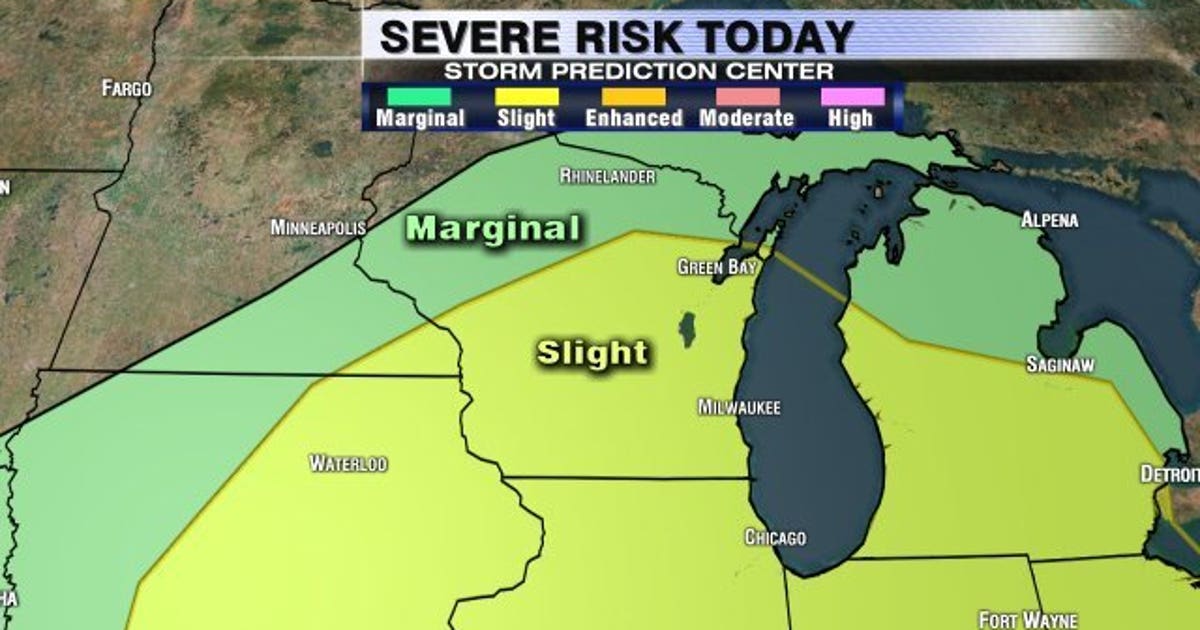 Slight risk for severe weather in southeast Wisconsin | FOX6 Milwaukee