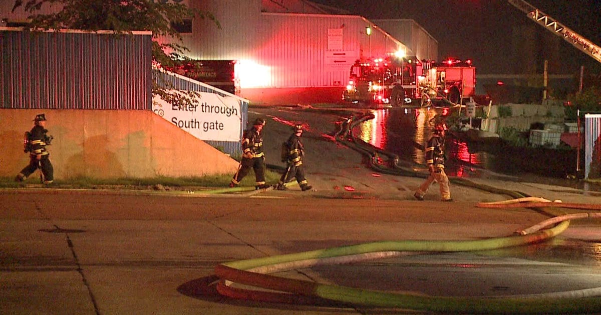 Firefighters respond to 3-alarm fire at recycling facility, 1 injured ...