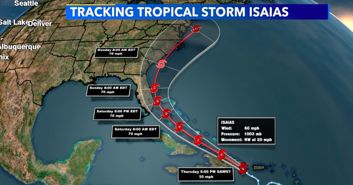Tropical Storm Isaias continues to gain strength in the Caribbean, path ...