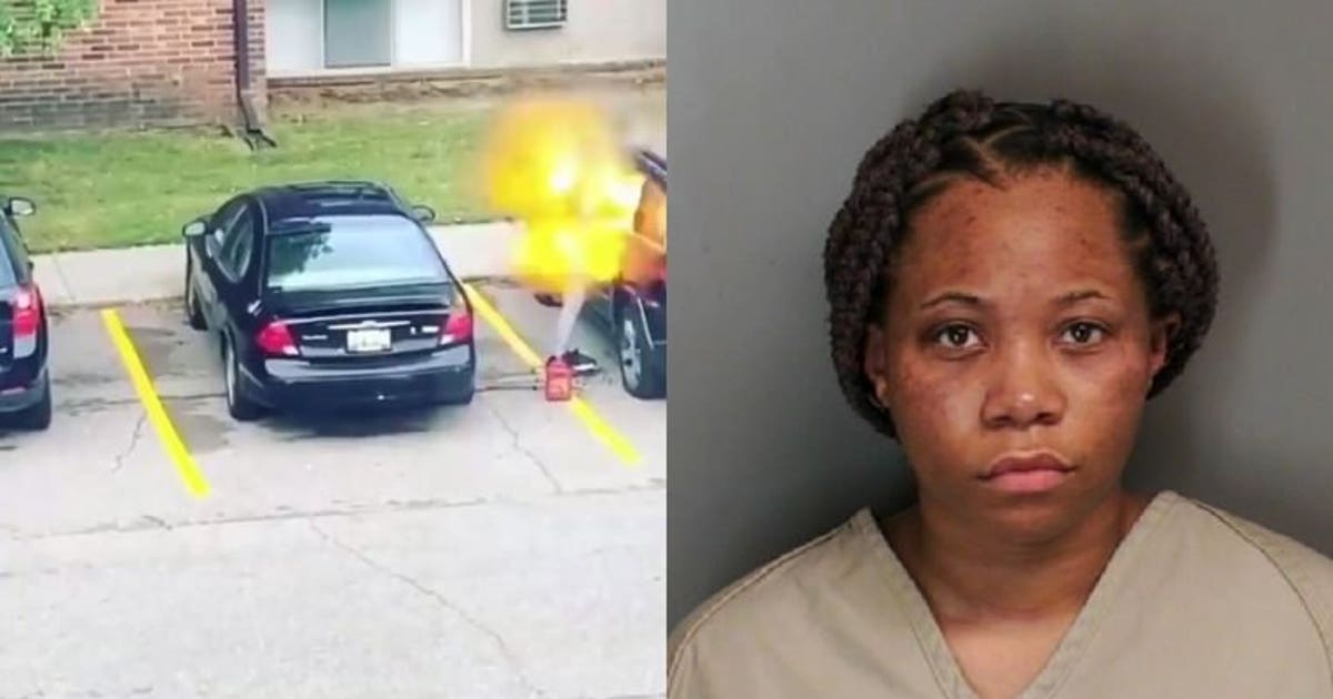 Michigan woman charged with arson after video shows car fire exploding ...
