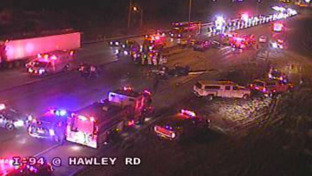 Wrongway driver killed in crash involving six vehicles on I94 at