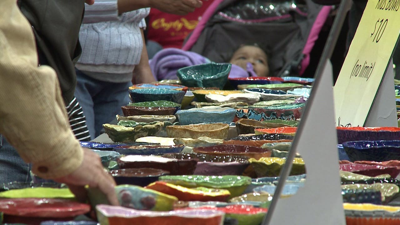 Milwaukee Empty Bowls event at MSOE "A reminder that somebody's bowl