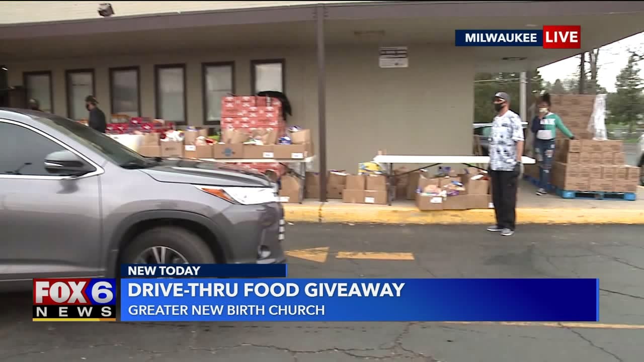 Feeding America offers food distribution at Greater New Birth Church