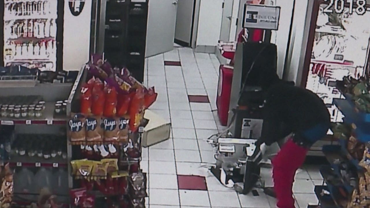 "Waiting and waiting:" Gas station owner watches in real time as thief ransacks his business