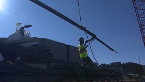 "We are erecting steel:" Workers are now building UP on new Bucks arena