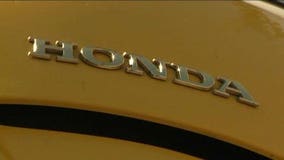 Bright yellow Honda crashes Harley-Davidson block party