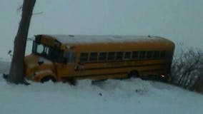 Six students injured when school bus goes into ditch in Rubicon