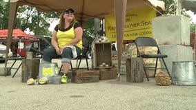 Suburban Motors during the Milwaukee Rally: Bikes, bikers, and lots of vendors!