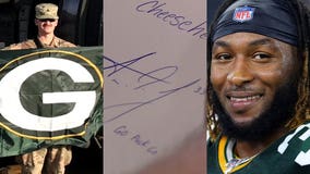 'You are a true hero:' Waupun soldier serving in Iraq receives hand-written letter from Packers RB Aaron Jones