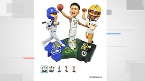 Triple bobblehead puzzle set featuring Rodgers, Yelich, Giannis caps off MVP Birthday Week