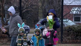 Despite gloomy weather, dozens attend Racine Zoo's EggStravaganza Easter celebration