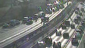 Crash temporarily closed all lanes on westbound I-94 near 68th Street