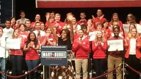 First lady Michelle Obama campaigns for Mary Burke in Madison