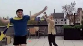 Man runs 'Boston Marathon' on New York City rooftop