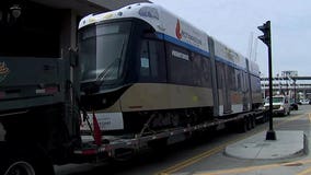 'It's here!' 1st of 5 streetcars arrives with fanfare to downtown Milwaukee