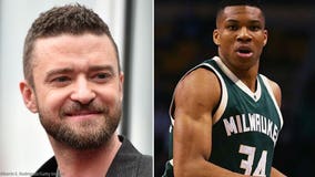 Watch: Justin Timberlake challenges Giannis Antetokounmpo, sinks incredible shot