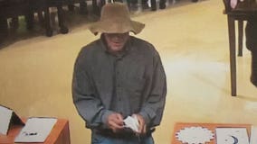 Bank robbery suspect wearing distinct hat sought by Mount Pleasant police