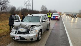 Jackknifed semi leads to three subsequent crashes involving eight vehicles on I-43 NB