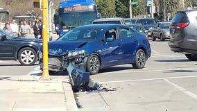 Pedestrian struck after 2 cars collide at intersection on UW-Milwaukee campus