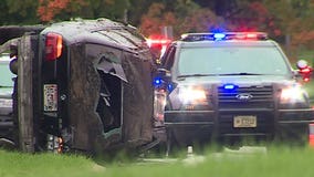 1 arrested, 1 sought after pursuit of stolen vehicle ended in crash