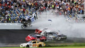 Crash at Daytona Speedway sends debris into stands