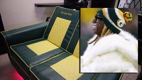 'I need that sofa:' Milwaukee's Gib Fortune takes green and gold couch to Lambeau, gifts it to Lil Wayne