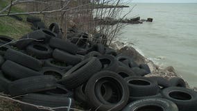 "Frustrating:" Restaurant must pay for cleanup of hundreds of tires dumped near Lake Michigan