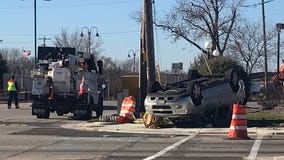 All clear: 76th and Layton temporarily shut down due to rollover crash