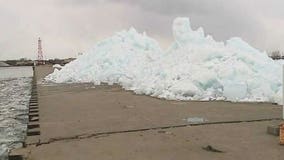 Huge ice shoves causing damage after this brutal, bitter cold winter